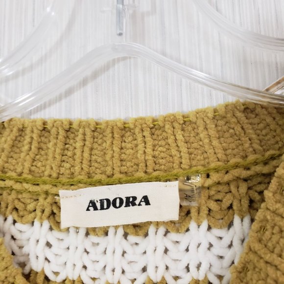 Adora super soft open knit striped slightly cropped sweater with wide sl… - Picture 2 of 7